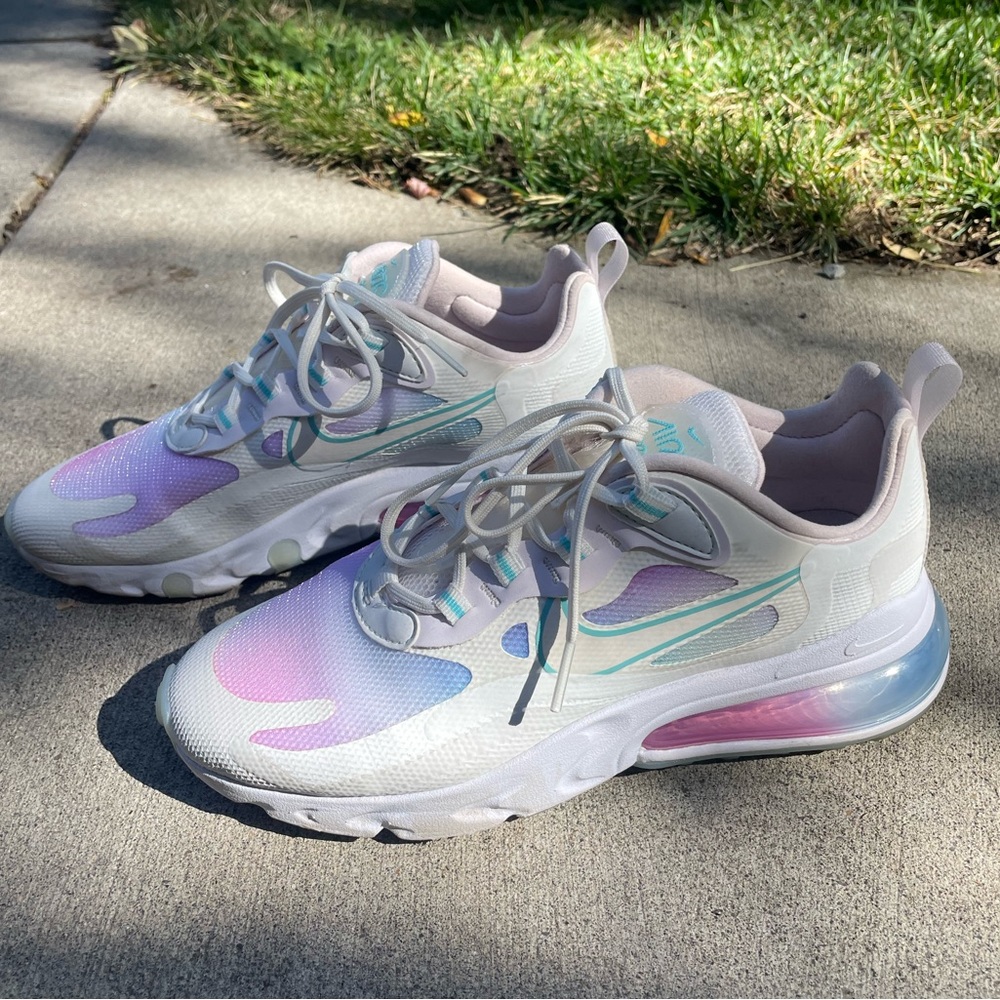 Nike Air Max 270 React - White Aqua Pink